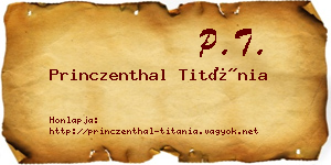 Princzenthal Titánia névjegykártya